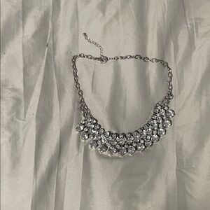 Elegant Silver Crystal Necklace
